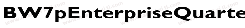 BW7pEnterpriseQuarter Medium字体转换